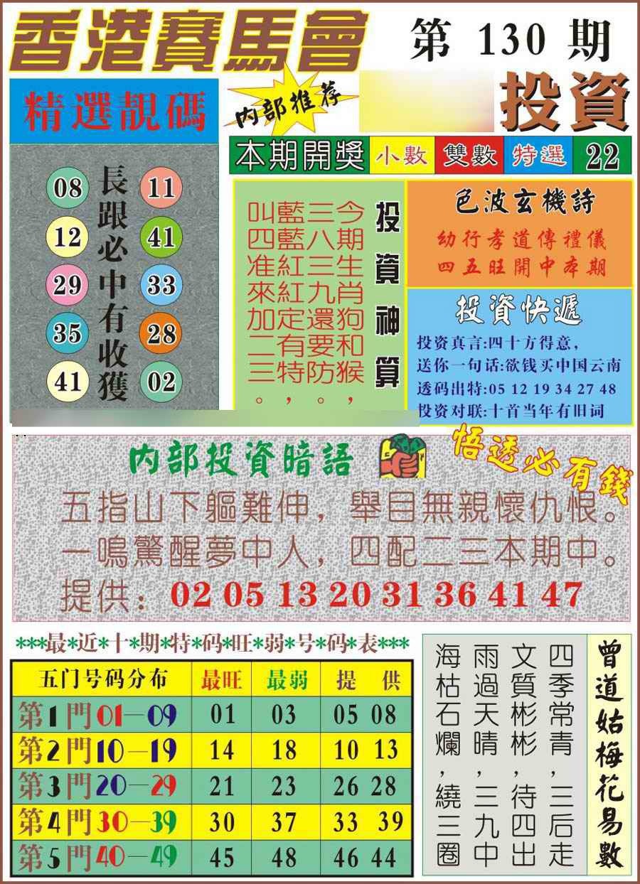 130期马经投资[图]